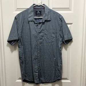 Men's Short Sleeve Button-Down Shirt - Blue
